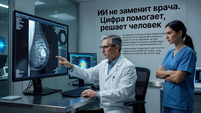 ИИ не заменит врача. Цифра помогает, решает человек